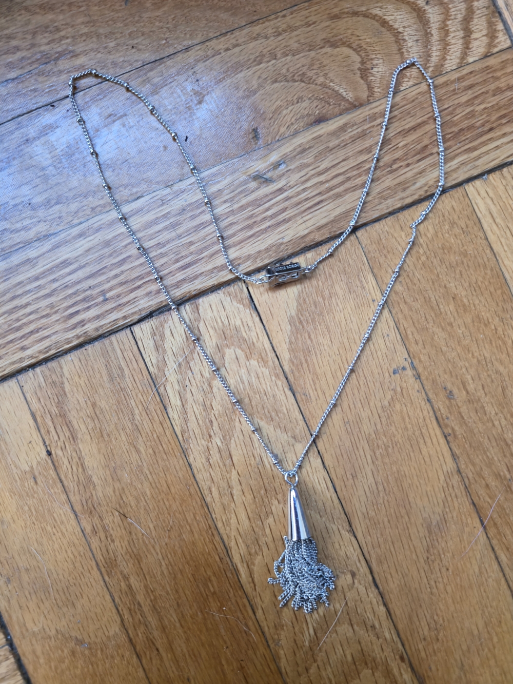 EDDIE BORGO Neo Tassel Pendant Silver Chain Necklace